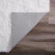 My Magic Carpet Shag White Washable Area Rug 5'x7'