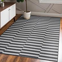 My Magic Carpet Tratti Offset Stripe Washable Rug 5'x7'