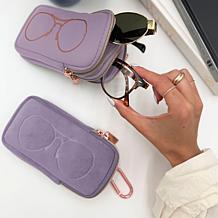 My Tag Alongs Set of 2 Travel Eyeglass Cases with Carabiner