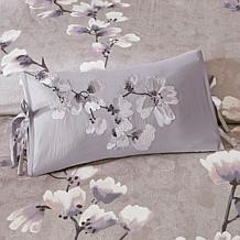 N Natori Sakura Blossom Embroidered Cotton 12" x 20'' Oblong Pillow