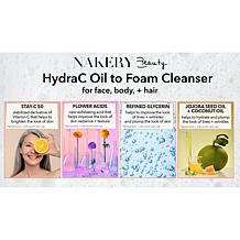 Nakery Beauty Hydra-C Oil to Foam Cleanser for Face and Body
