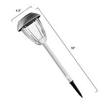 Nature Spring 16" Solar Path Outdoor Stake Lights Set of 8