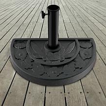 Nature Spring 20 lb. Half Round Patio Umbrella Base - Black