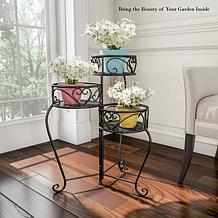 Nature Spring 3-Tier Plant Stand - Black