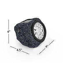 Nature Spring 4-Piece Solar Powered LED Rock Lights - Black