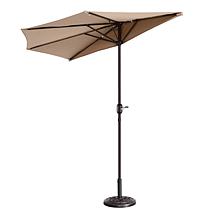 Nature Spring 9' Half-Canopy Patio Umbrella - Beige