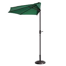 Nature Spring 9' Half-Canopy Patio Umbrella - Green