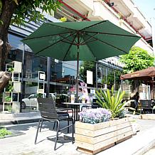 Nature Spring 9' Patio Umbrella with LED Lights - Green
