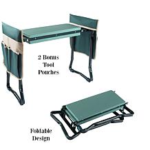 Nature Spring Gardening Kneeling Bench Foldable Foam Pad Stool - Green