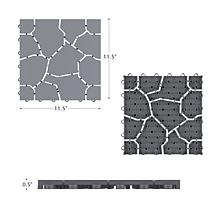 Nature Spring Interlocking Stone Look Patio and Deck Tiles 6-Pack