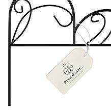 Nature Spring Metal Garden Fencing Set of 5 Panels - Black