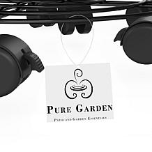 Nature Spring Metal Plant Caddy Set of 2 - Black