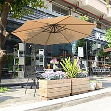 Nature Spring Offset Swivel Patio Umbrella - Beige