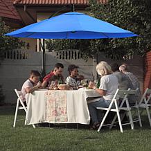 Nature Spring Offset Swivel Patio Umbrella - Blue