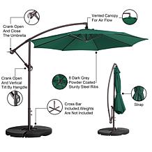 Nature Spring Offset Swivel Patio Umbrella - Green