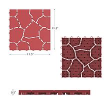Nature Spring Patio and Deck Tiles - Red