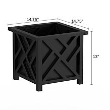 Nature Spring Square Planter Box Container w/ Bottom Insert for Plants