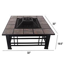 Nature Spring Wood Burning Fire Pit Set - Black & Brown