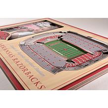 NCAA Arkansas Razorbacks 3-D Stadium Views Picture Frame