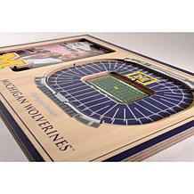 NCAA Michigan Wolverines 3-D Stadium Views Picture Frame