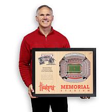 NCAA Nebraska Cornhuskers StadiumViews 3D Wall Art - Memorial Stadi...