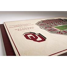 NCAA OK Sooners StadiumViews 3D Wall Art- Gaylord OK Memorial Stadium 