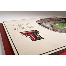 NCAA Texas Tech StadiumViews 3-D Wall Art - Jones AT&T Stadium 