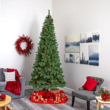 Nearly Natural 10 Ft. Mountain Pine Christmas Tree with 850 Lights