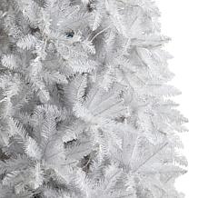 Nearly Natural 12’ Slim White  Christmas Tree with 1100 Lights