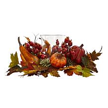 Nearly Natural 16” Gourd/Berry/Leaf Artificial Arrangement Candelabrum