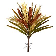 Nearly Natural 23 in. Sorghum Harvest Flower Bouquet Set of 3