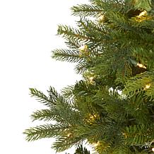 Nearly Natural 4 Ft. Artificial Christmas Tree with 100 Clear Lights