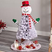 Nearly Natural 4 Ft. Snowman Artificial Christmas Tree
