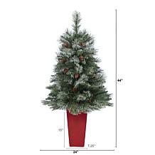 Nearly Natural 44 in. Snowed Mountain Pine Christmas Tree