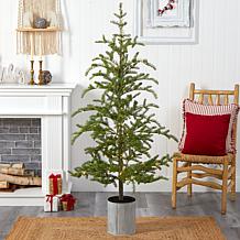 Nearly Natural 5.5 Ft. Pine Artificial Christmas Tree with 150 Lights