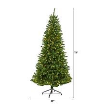 Nearly Natural 6.5 Ft. Fir Christmas Tree with 350 Clear LED Lights