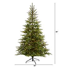Nearly Natural 7 Ft. Artificial Christmas Tree with 450 Clear Lights