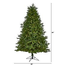 Nearly Natural 7 Ft. Christmas Tree with 400 Warm White LED Lights