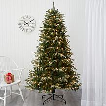 Nearly Natural 7’ Snowed Grand Teton Artificial Tree with 500 Lights