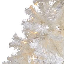 Nearly Natural 7' White Christmas Tree with 350 Clear LED Lights
