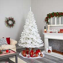 Nearly Natural 8' White Christmas Tree with 1500 Bendable Branches