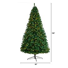 Nearly Natural 9 Ft. Northern Tip Christmas Tree with 650 LED Lights
