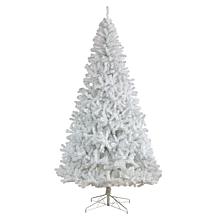 Nearly Natural 9 Ft. White Christmas Tree with 650 LED Lights