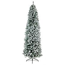 Nearly Natural 9’ Slim Flocked Montreal Fir  Christmas Tree