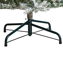Nearly Natural 9.5 Ft. Slim Flocked Spruce Tree with 600 LED Lights