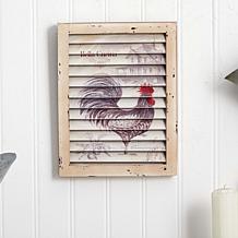 Nearly Natural Rooster Window Shutter Wall Decor