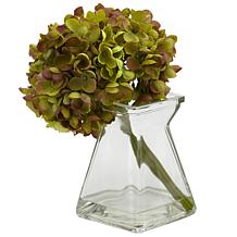 Nearly Natural Silk Hydrangea Flower Arrangement