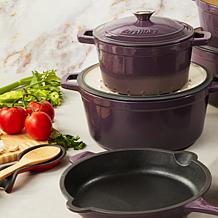 Neo 10-piece Cast Iron Cookware Set, Purple