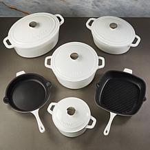 Neo 10-piece Cast Iron Cookware Set, White
