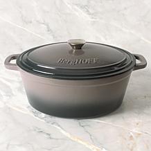 Neo Enameled Cast Iron 11.5" Oval Dutch Oven 5qt, Oyster